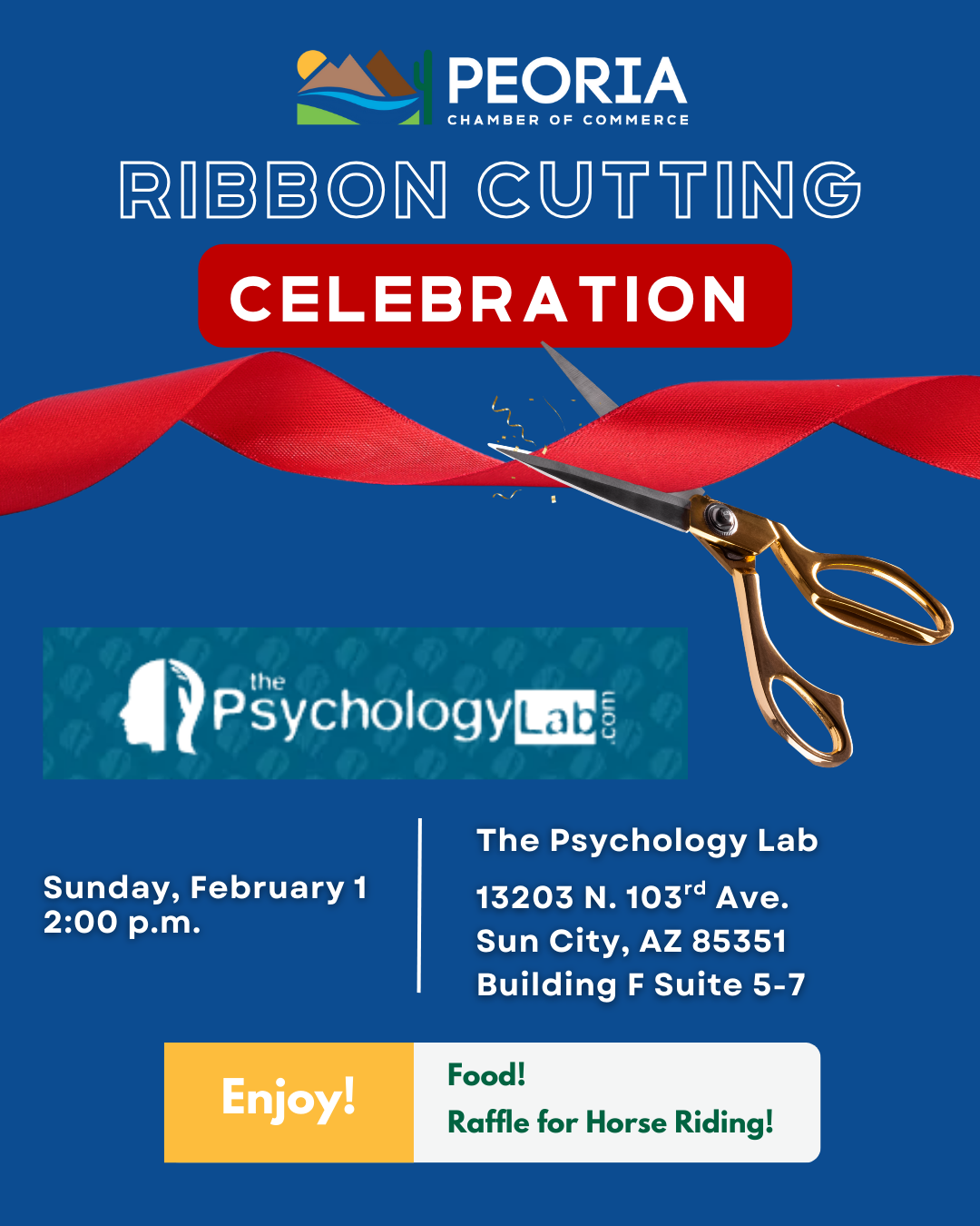 Network Lab Ribbon The Psychology Lab Ribbon Cutting - Peoria Chamber of Commerce